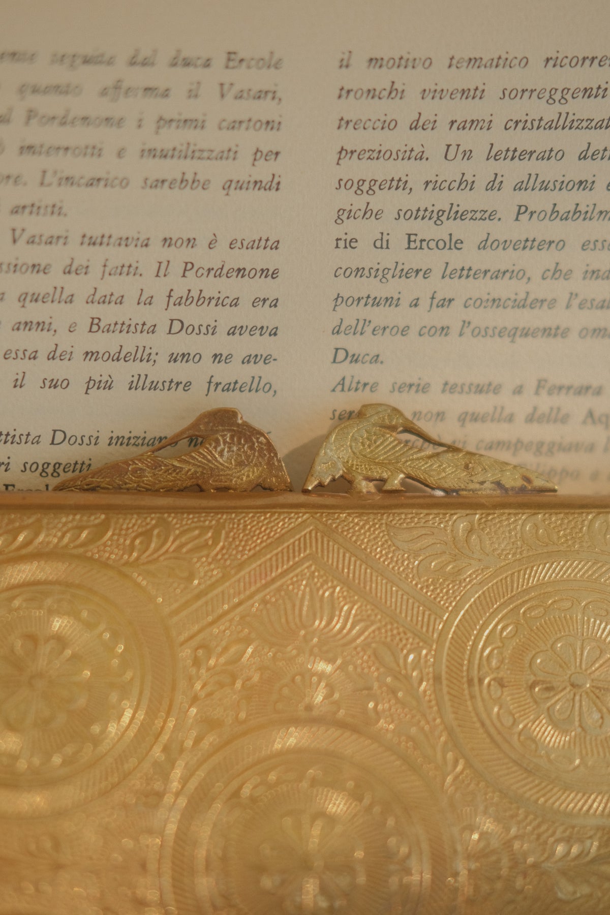 Engraved Brass Evening Bag