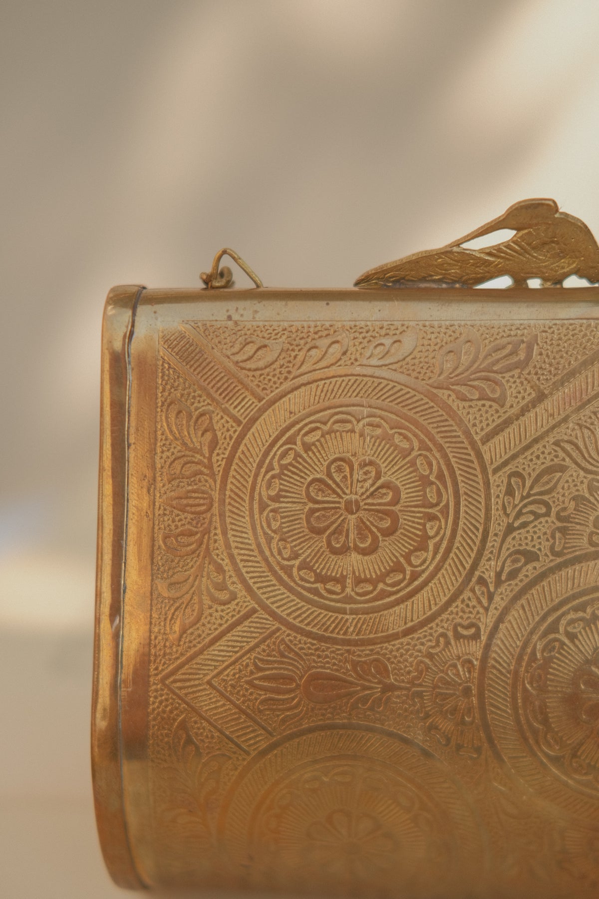 Engraved Brass Evening Bag