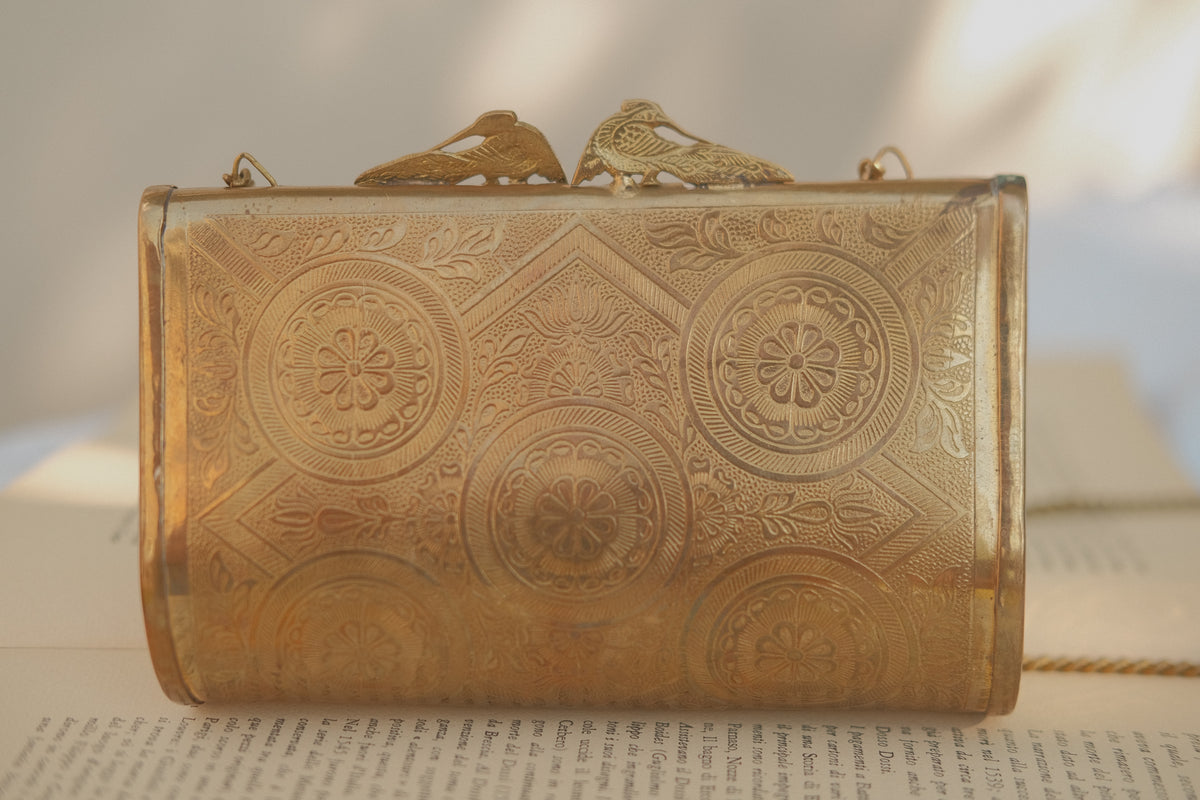Engraved Brass Evening Bag