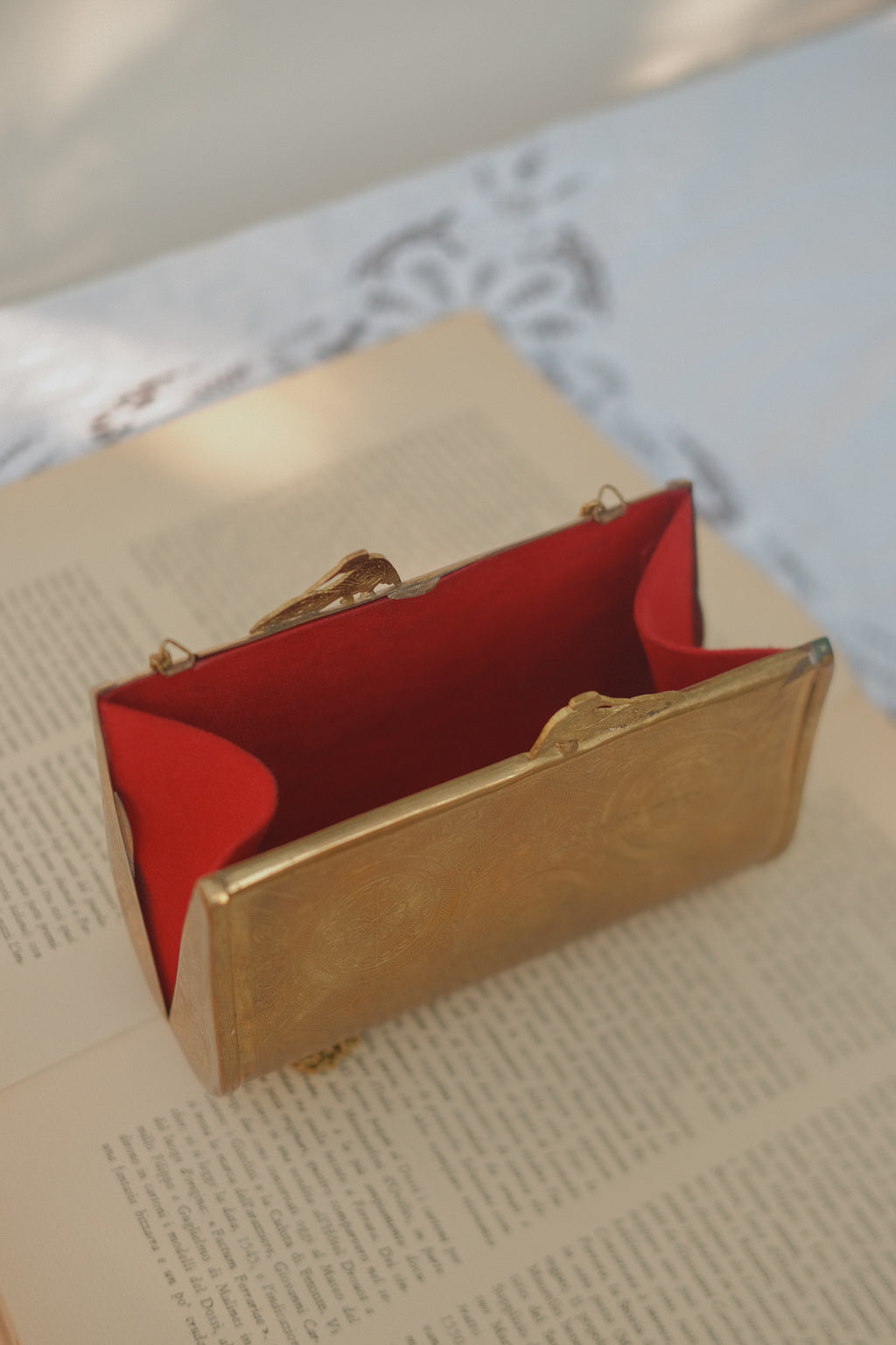 Engraved Brass Evening Bag