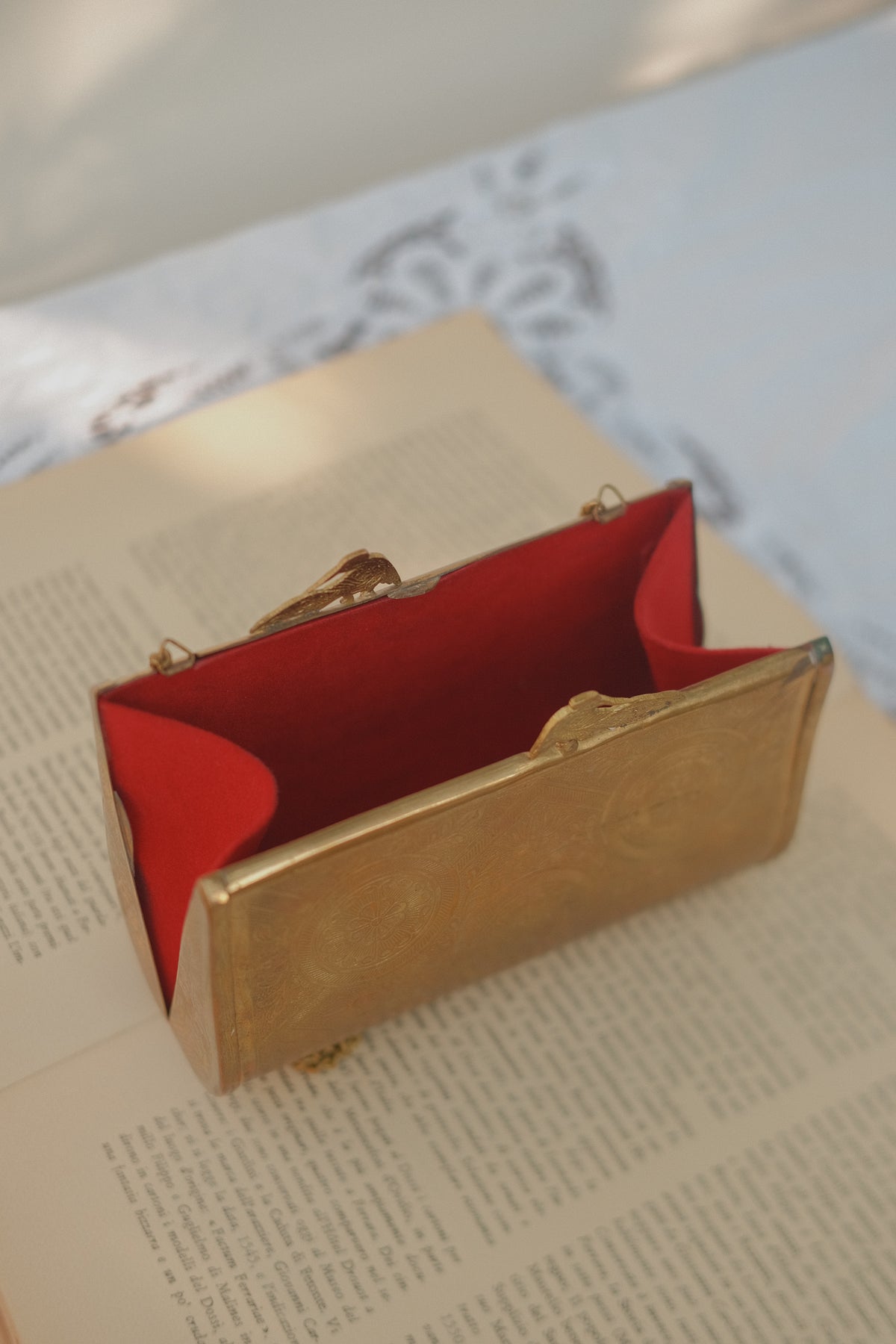 Engraved Brass Evening Bag