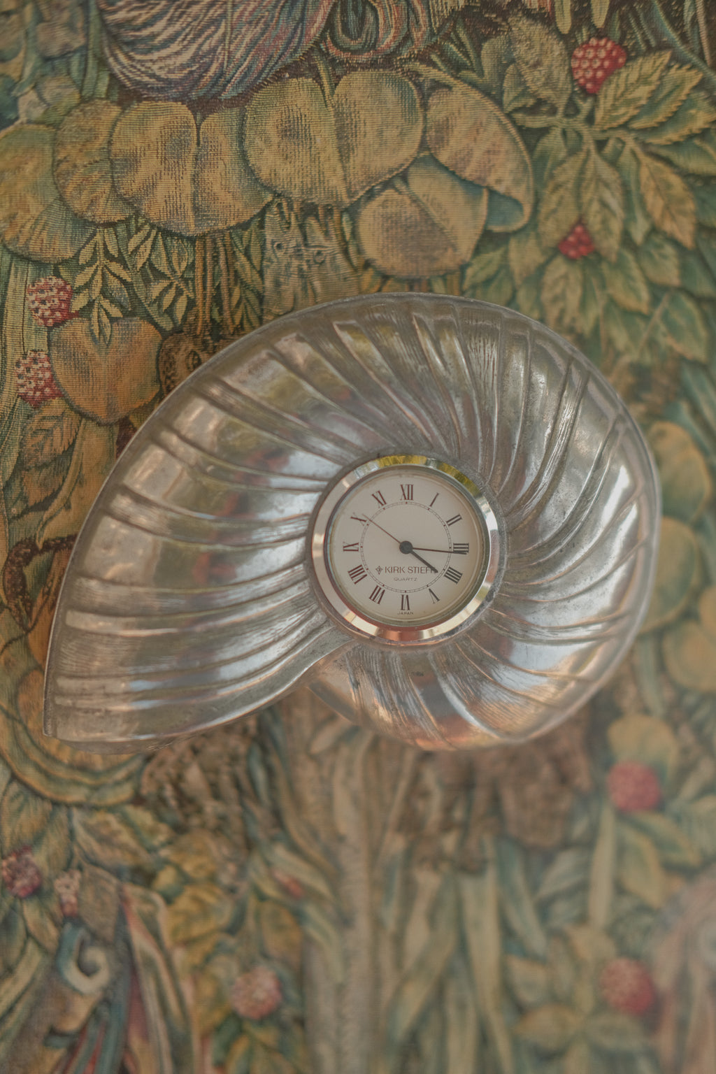 Kirk Stieff Pewter Shell Clock