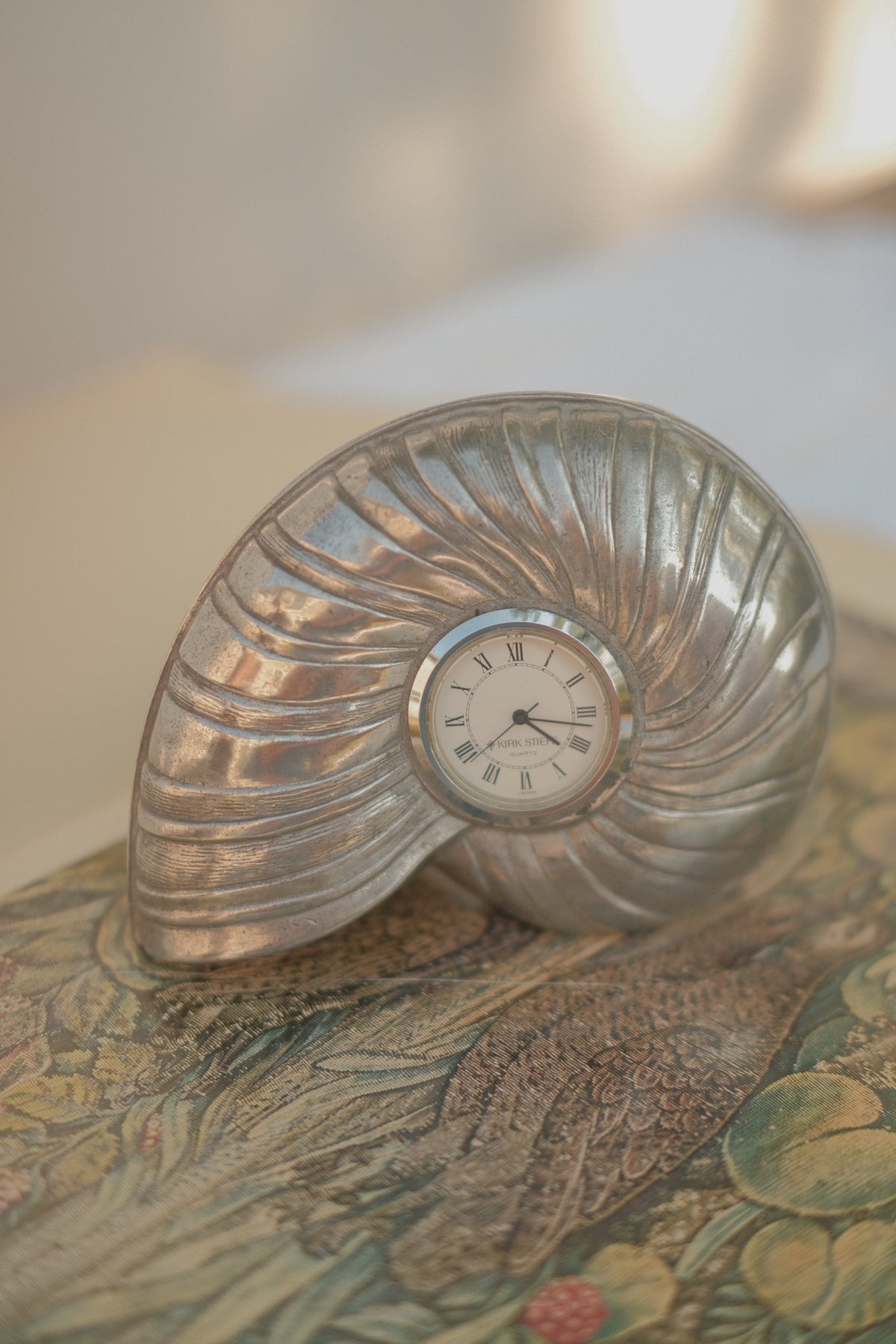Kirk Stieff Pewter Shell Clock