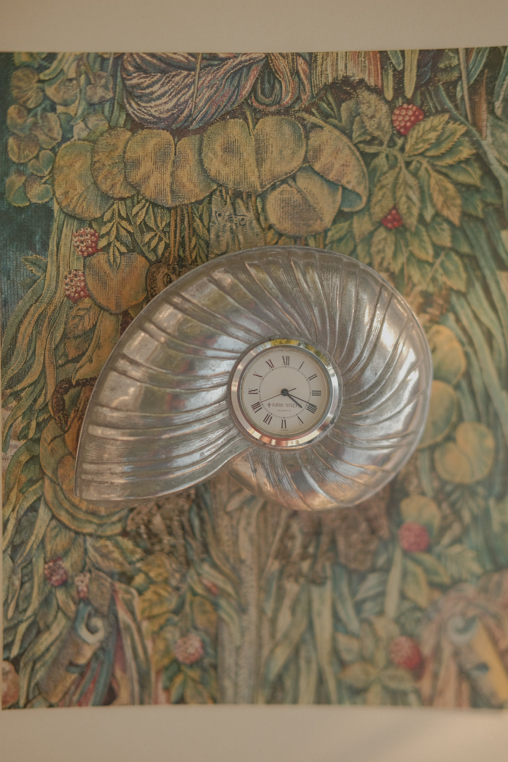 Kirk Stieff Pewter Shell Clock