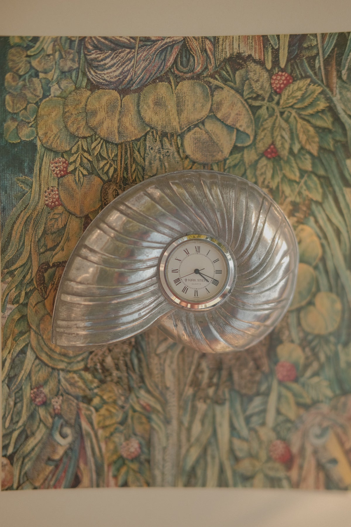 Kirk Stieff Pewter Shell Clock