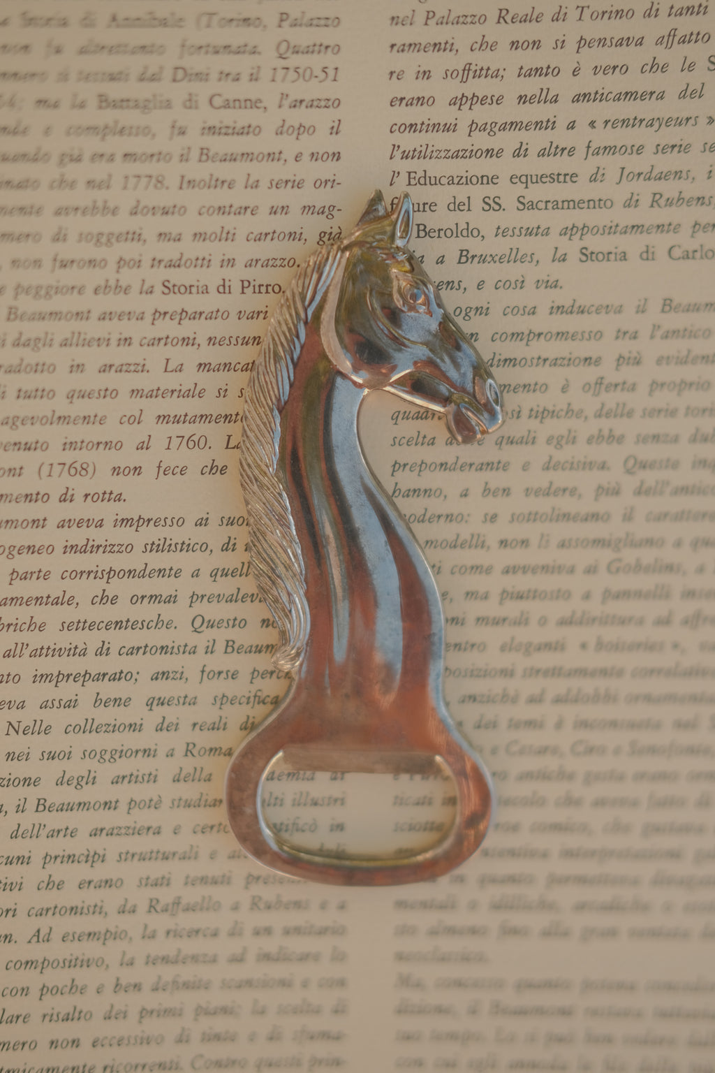 Silver Plated Horse Bottle Opener