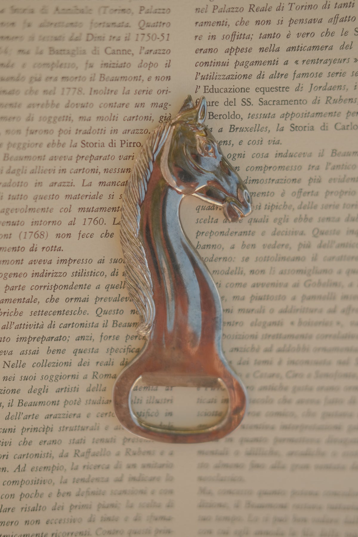 Silver Plated Horse Bottle Opener