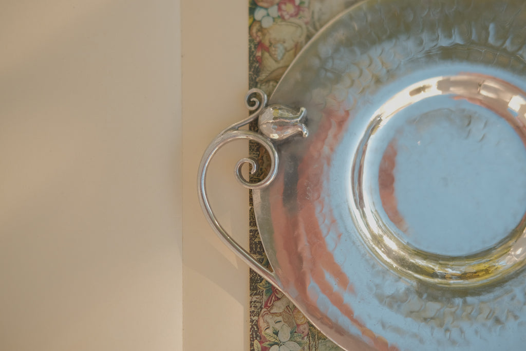 Serge Nekrasoff Hammered Pewter Bowl & Plate
