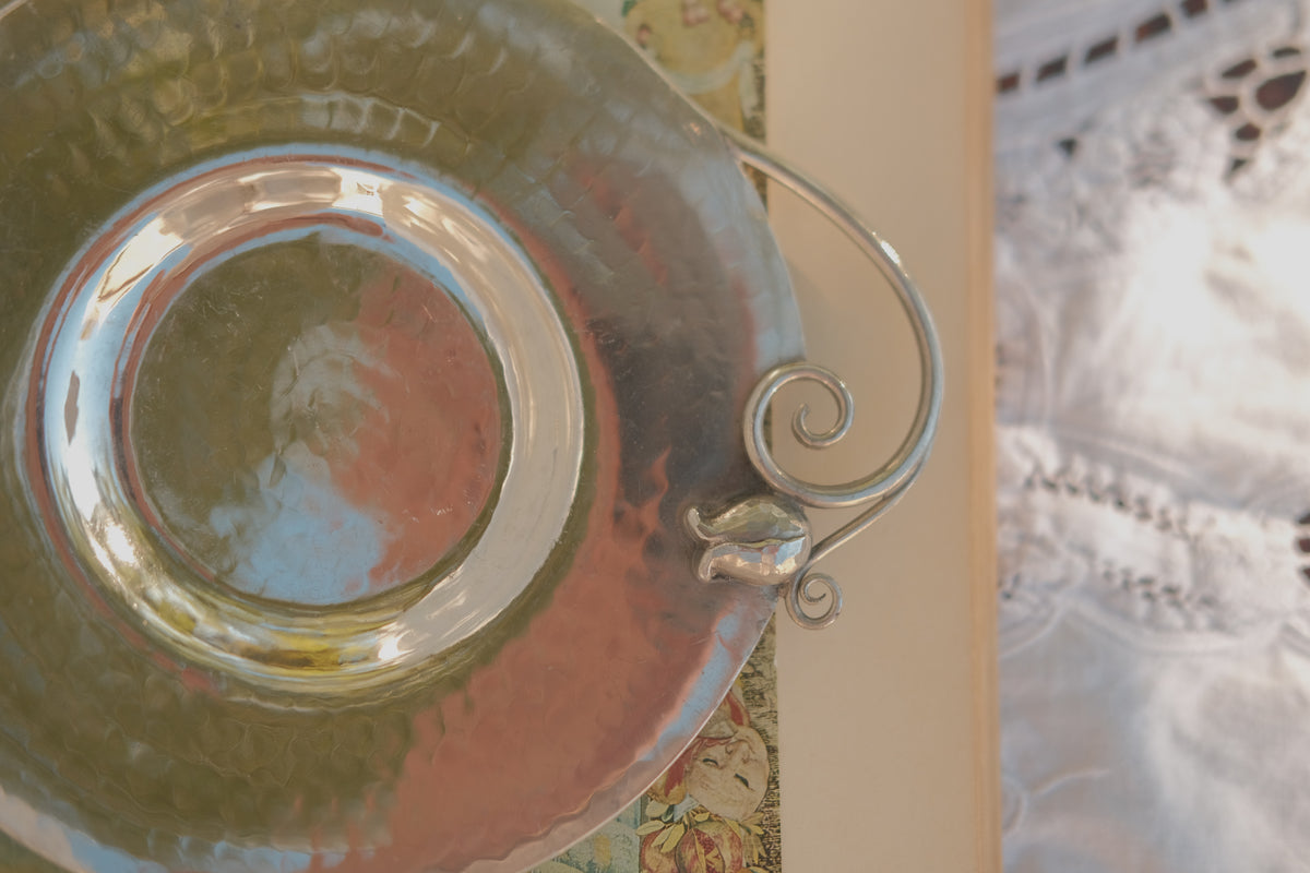 Serge Nekrasoff Hammered Pewter Bowl & Plate