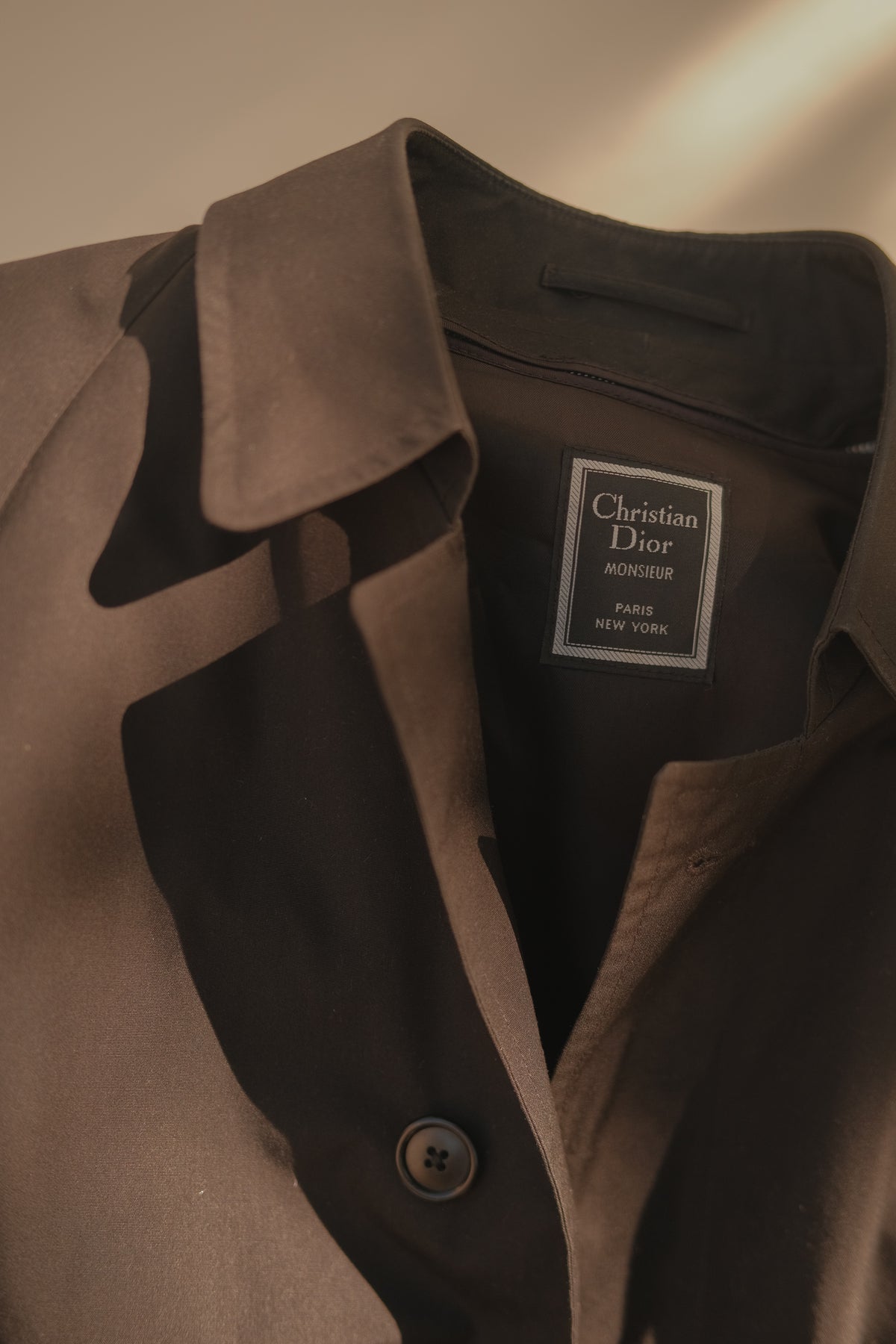 Christian Dior Monsieur Black Trench Coat