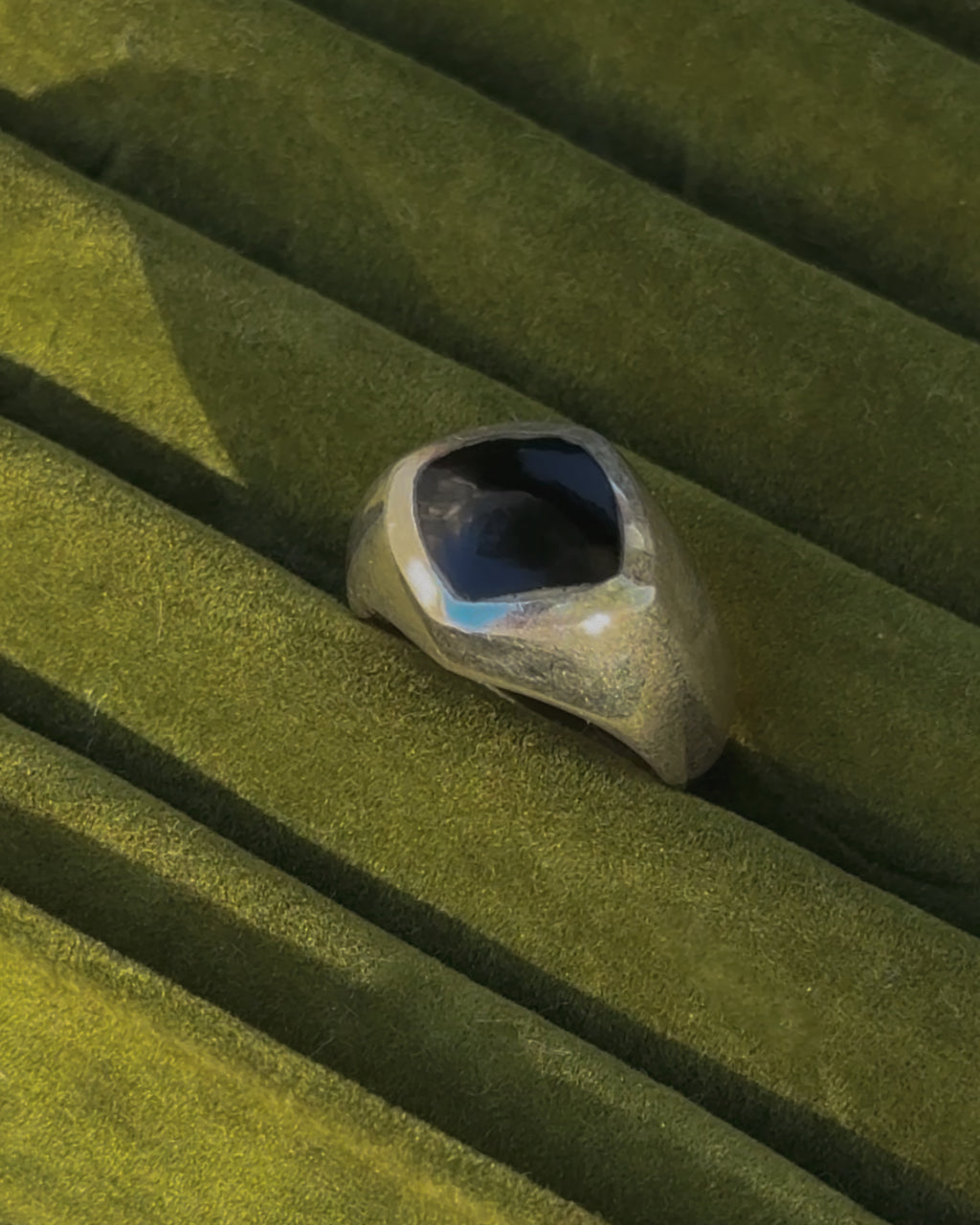 Sterling Silver Onyx Signet Ring